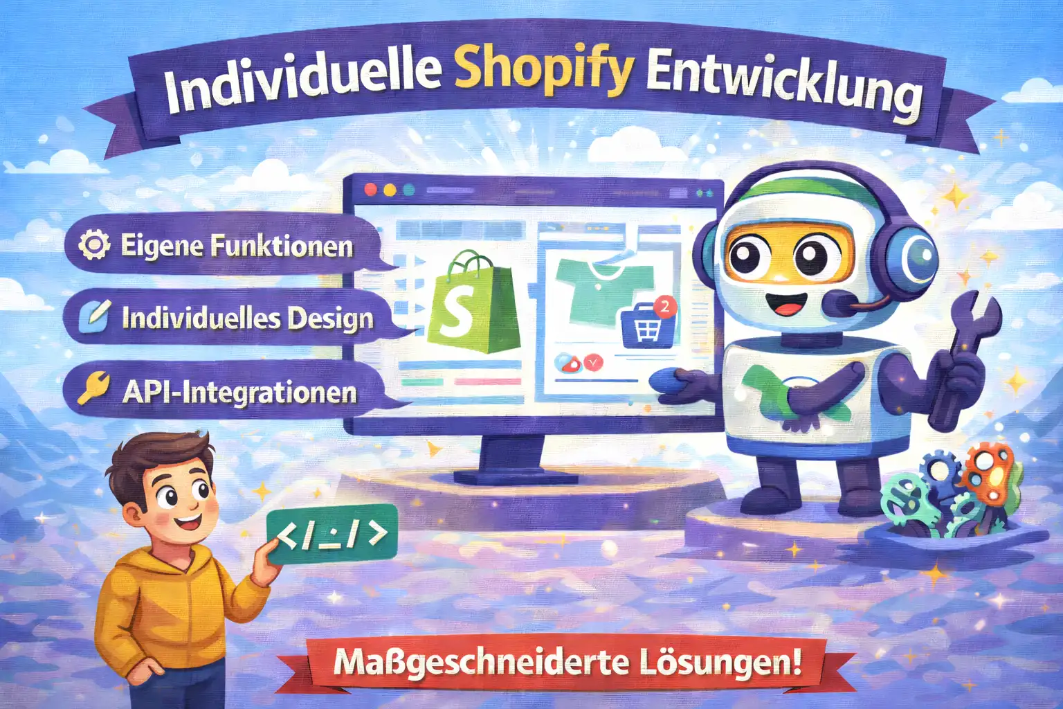 Individuelle Shopify Entwicklung für einen Onlineshop